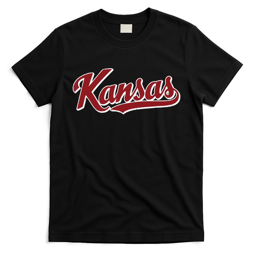 Kansas Vintage Sports Design Retro Script T-Shirt