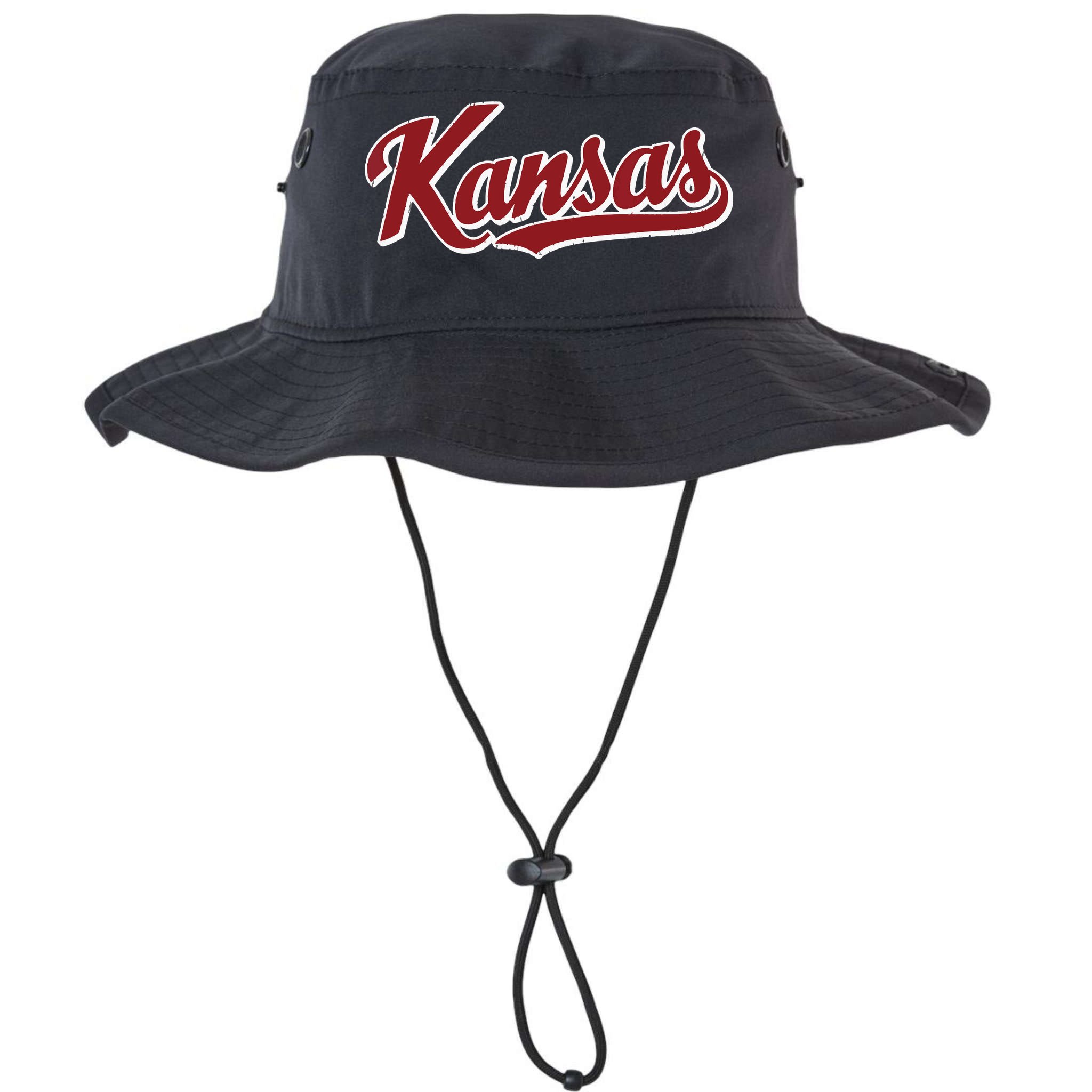 Kansas Vintage Sports Design Retro Script Bucket Hat
