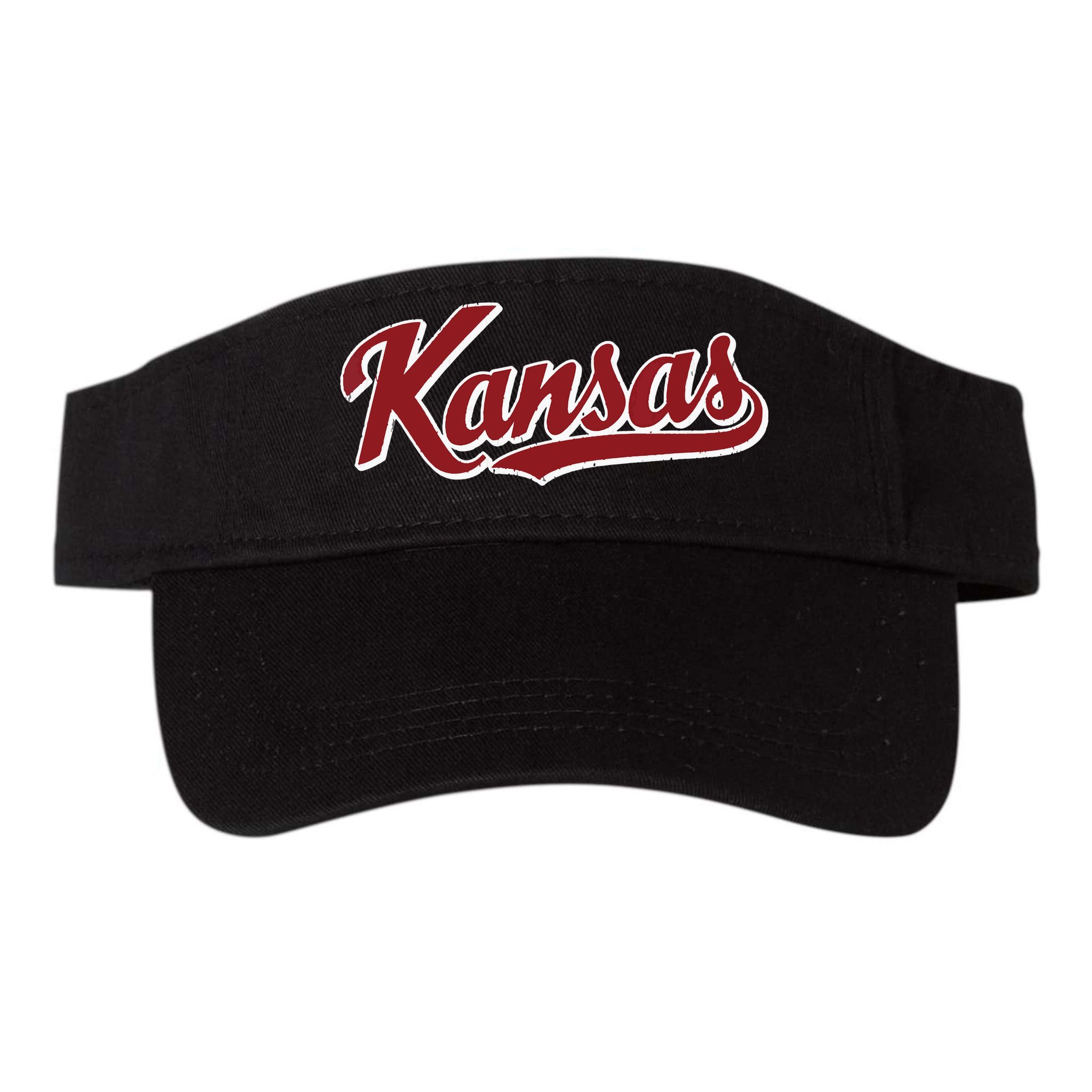 Kansas Vintage Sports Design Retro Script Visor