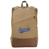 Kentucky Varsity Script Classic Sports Jersey Style Cotton Canvas Backpack