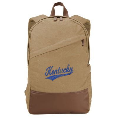 Kentucky Varsity Script Classic Sports Jersey Style Cotton Canvas Backpack