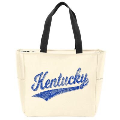 Kentucky Varsity Script Classic Sports Jersey Style Zip Tote Bag