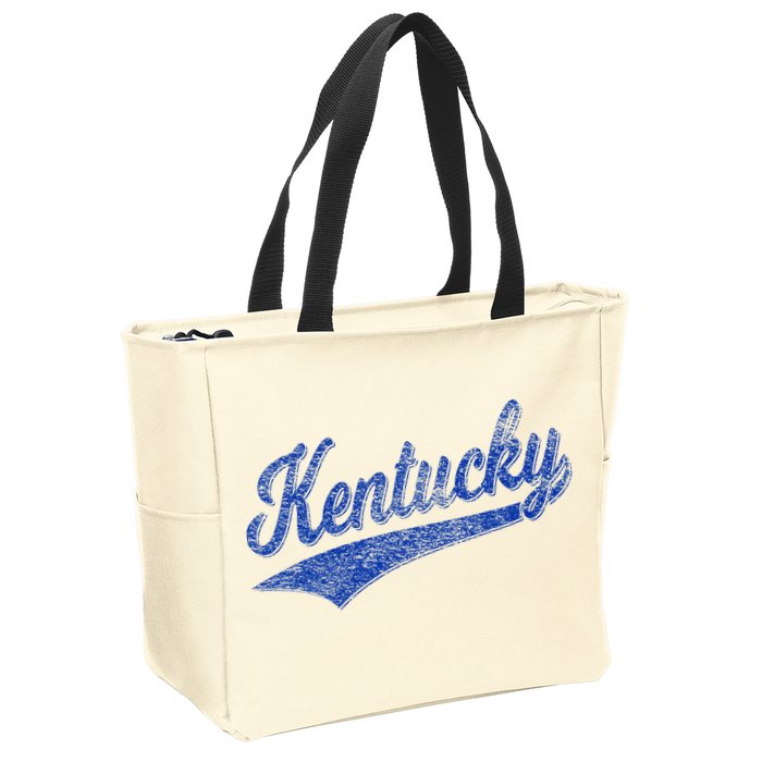 Kentucky Varsity Script Classic Sports Jersey Style Zip Tote Bag