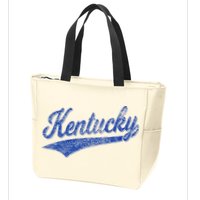 Kentucky Varsity Script Classic Sports Jersey Style Zip Tote Bag