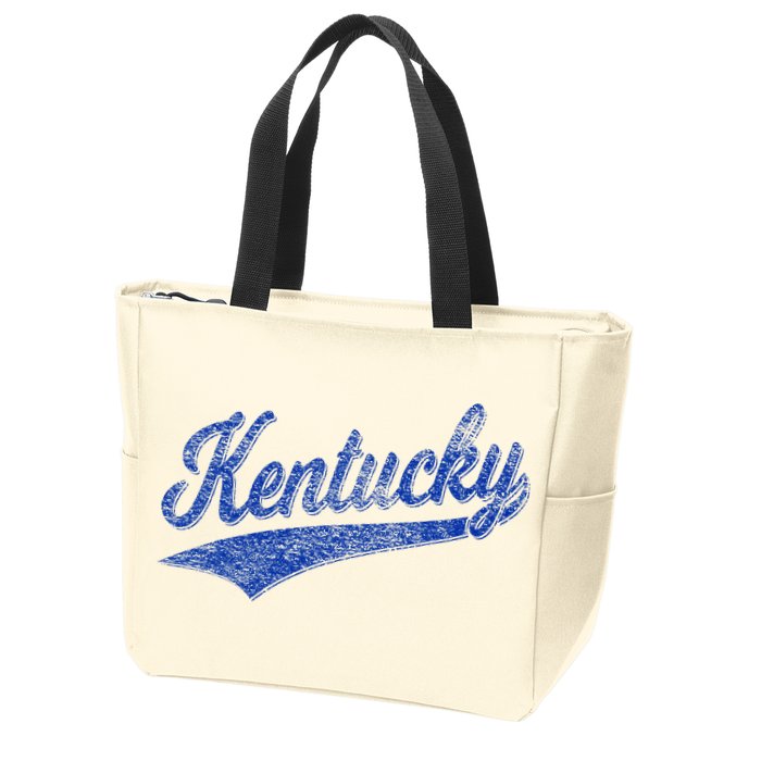 Kentucky Varsity Script Classic Sports Jersey Style Zip Tote Bag