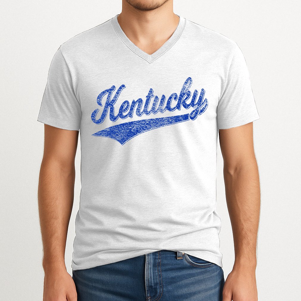 Kentucky Varsity Script Classic Sports Jersey Style V-Neck T-Shirt