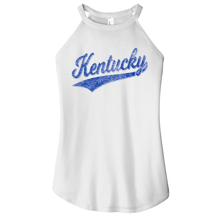Kentucky Varsity Script Classic Sports Jersey Style Women's Perfect Tri Rocker Tank