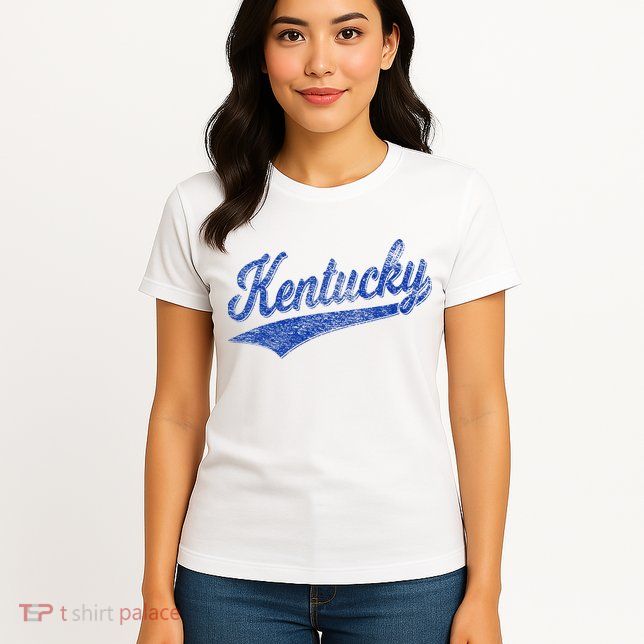 Kentucky Varsity Script Classic Sports Jersey Style Womens T-Shirt