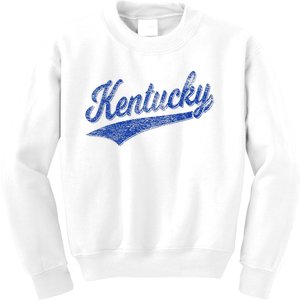 Kentucky Varsity Script Classic Sports Jersey Style Kids Sweatshirt