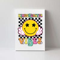 Kindergarten Vibes Smile Face Back To School Kinder Girl Canvas