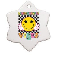 Kindergarten Vibes Smile Face Back To School Kinder Girl Ceramic Star Ornament