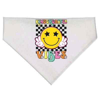 Kindergarten Vibes Smile Face Back To School Kinder Girl USA-Made Doggie Bandana