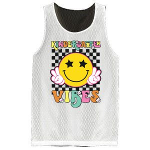 Kindergarten Vibes Smile Face Back To School Kinder Girl Mesh Reversible Basketball Jersey Tank