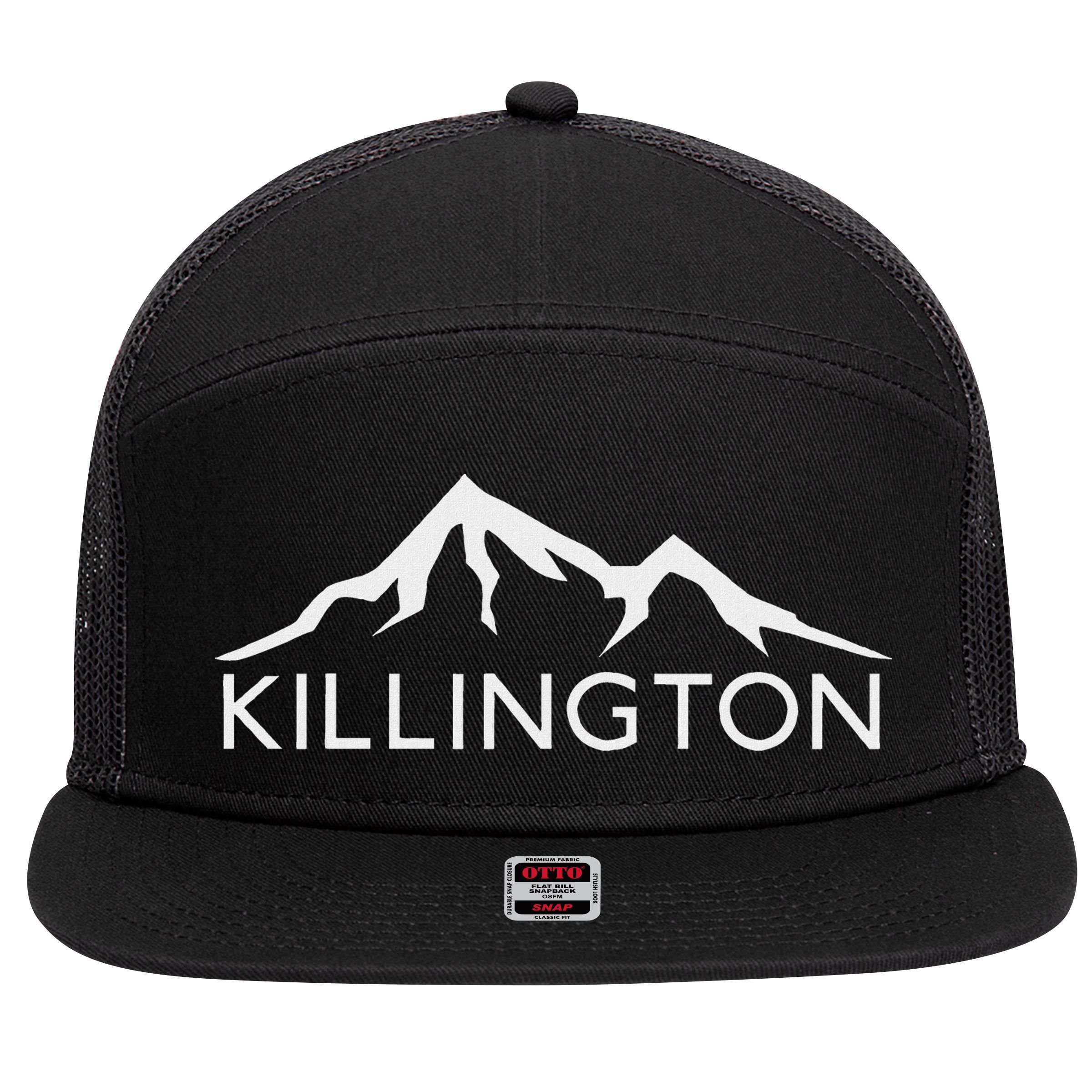 Killington Vermont Skiing Snowboard 7 Panel Mesh Trucker Snapback Hat