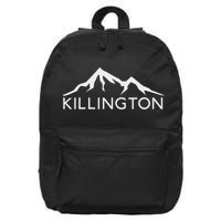 Killington Vermont Skiing Snowboard 16 in Basic Backpack