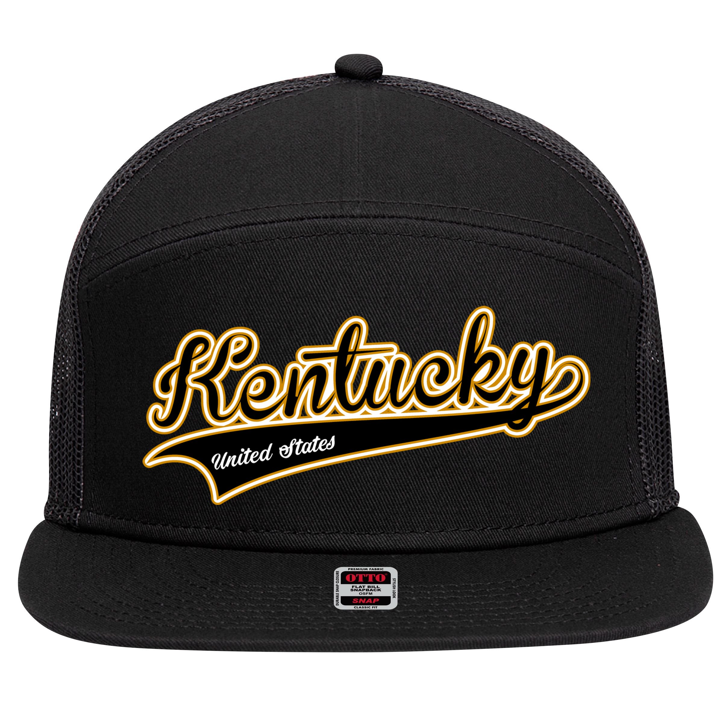 Kentucky Varsity Style 7 Panel Mesh Trucker Snapback Hat