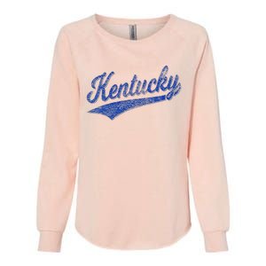 Kentucky Varsity Script Classic Sports Jersey Style Womens California Wash Sweatshirt