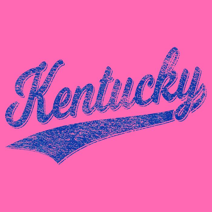 Kentucky Varsity Script Classic Sports Jersey Style Stripe Pom Pom Beanie