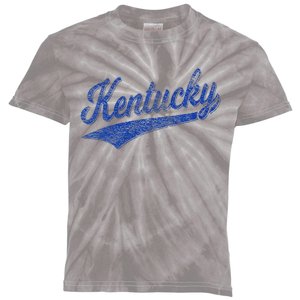 Kentucky Varsity Script Classic Sports Jersey Style Kids Tie-Dye T-Shirt