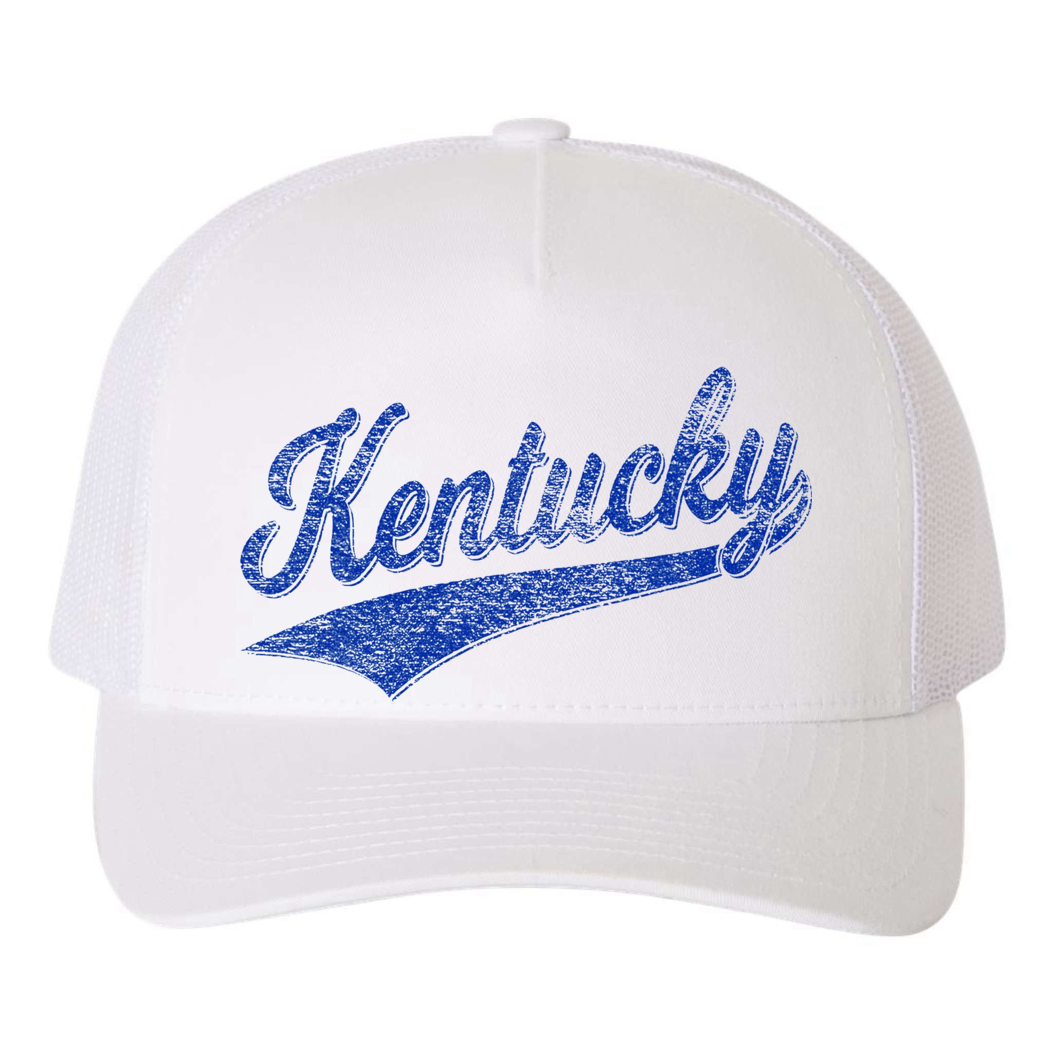 Kentucky Varsity Script Classic Sports Jersey Style Yupoong Adult 5-Panel Trucker Hat