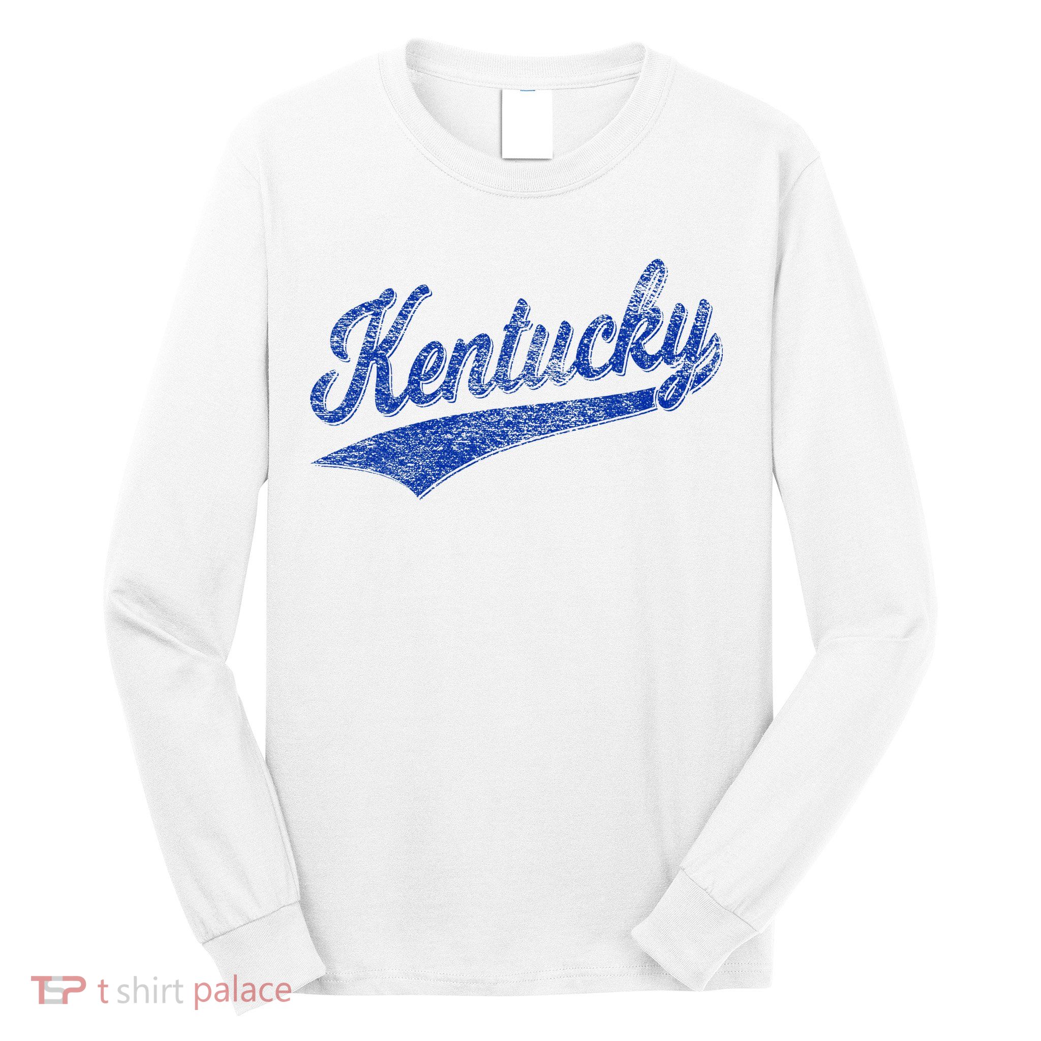 Kentucky Varsity Script Classic Sports Jersey Style Long Sleeve Shirt