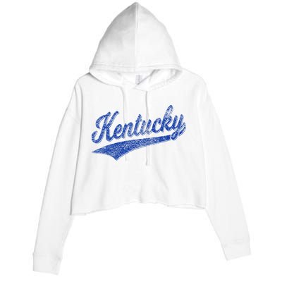 Kentucky Varsity Script Classic Sports Jersey Style Crop Fleece Hoodie