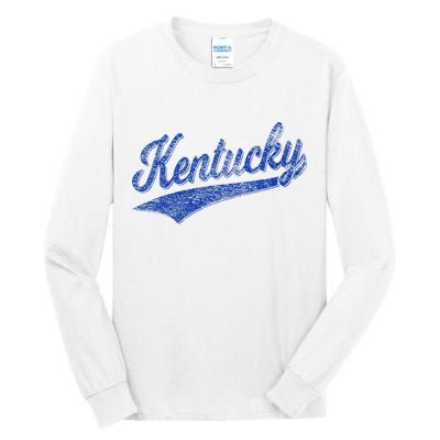 Kentucky Varsity Script Classic Sports Jersey Style Tall Long Sleeve T-Shirt