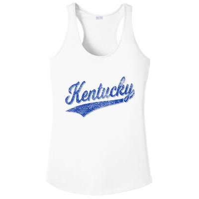 Kentucky Varsity Script Classic Sports Jersey Style Ladies PosiCharge Competitor Racerback Tank