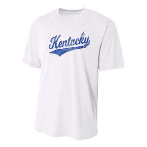 Kentucky Varsity Script Classic Sports Jersey Style Youth Performance Sprint T-Shirt