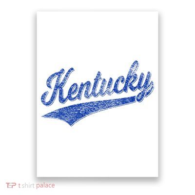 Kentucky Varsity Script Classic Sports Jersey Style Poster