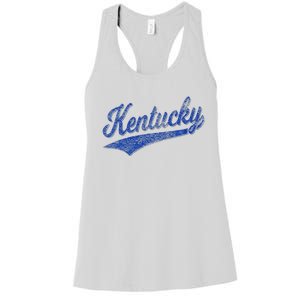 Kentucky Varsity Script Classic Sports Jersey Style Women's Racerback Tank