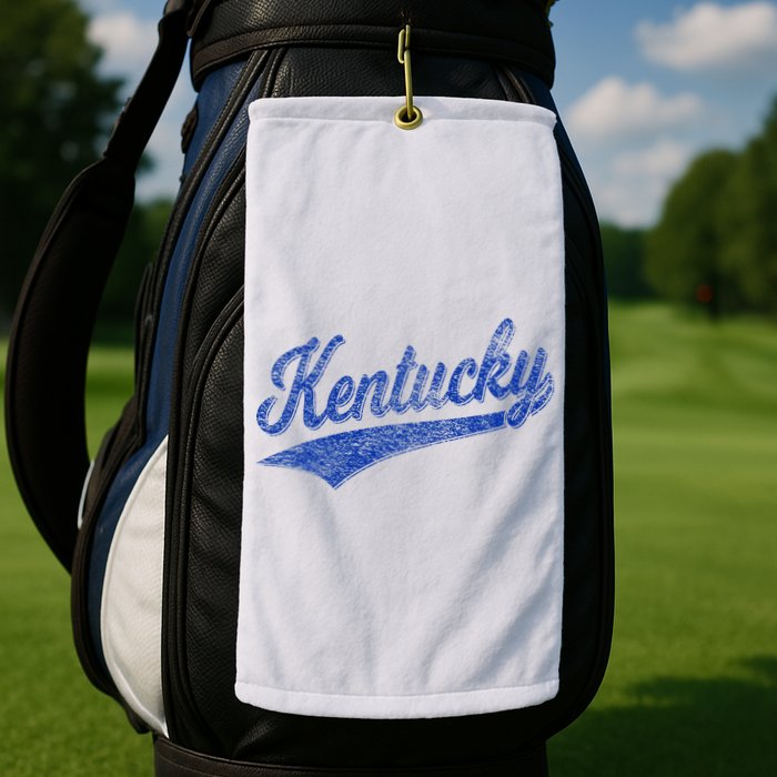 Kentucky Varsity Script Classic Sports Jersey Style Golf Towel