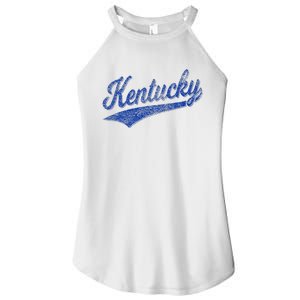 Kentucky Varsity Script Classic Sports Jersey Style Women's Perfect Tri Rocker Tank