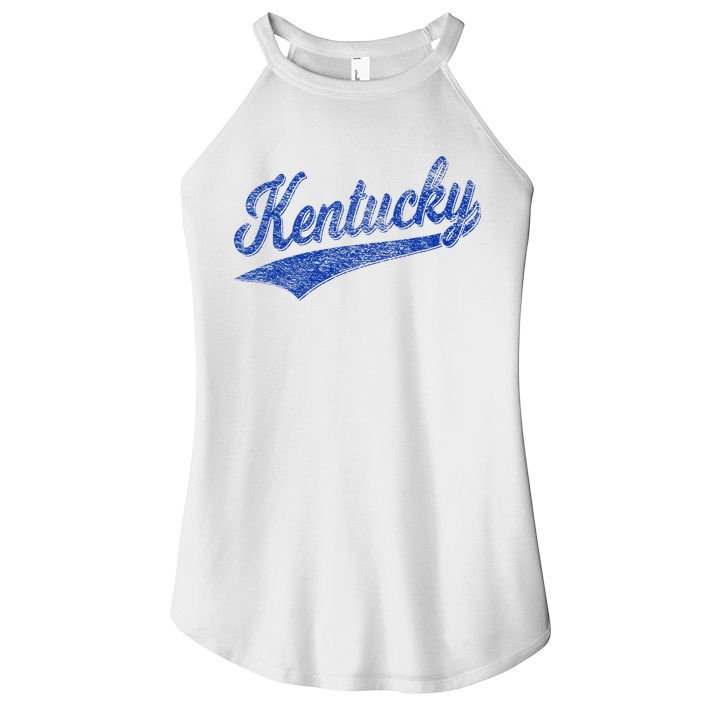 Kentucky Varsity Script Classic Sports Jersey Style Women's Perfect Tri Rocker Tank