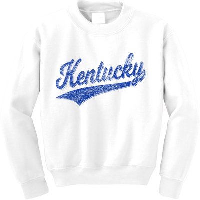 Kentucky Varsity Script Classic Sports Jersey Style Kids Sweatshirt