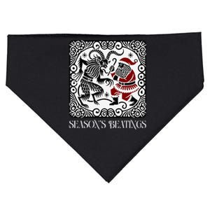 Krampus Vs Santa Holiday Krampusnacht USA-Made Doggie Bandana