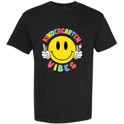 Kindergarten Vibes Teachers Kinder Crew Back To School Garment-Dyed Heavyweight T-Shirt