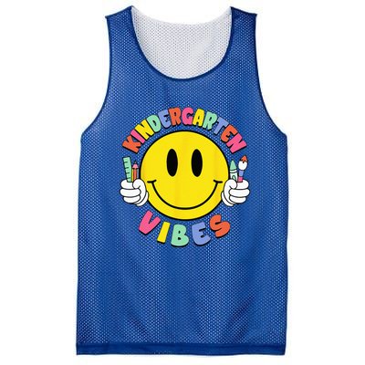 Kindergarten Vibes Teachers Kinder Crew Back To School Mesh Reversible Basketball Jersey Tank