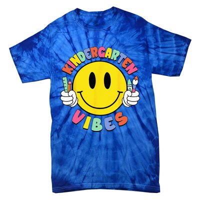 Kindergarten Vibes Teachers Kinder Crew Back To School Tie-Dye T-Shirt