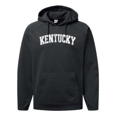 Kentucky Vintage Throwback Kentucky 90s Classic Design Performance Fleece Hoodie