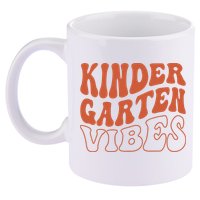 Kindergarten Vibes To School Teacher 11oz C Handle Ceramic Mug