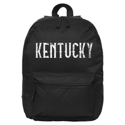 Kentucky Vintage White Script KY Apparel 16 in Basic Backpack