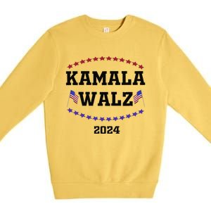 Kamala Waltz 2024Kamala Harris Tim Waltz 2024 Premium Crewneck Sweatshirt