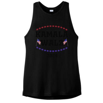 Kamala Waltz 2024Kamala Harris Tim Waltz 2024 Ladies PosiCharge Tri-Blend Wicking Tank