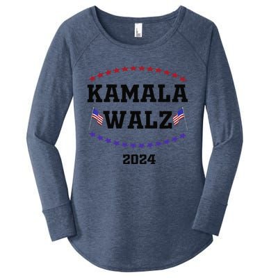 Kamala Waltz 2024Kamala Harris Tim Waltz 2024 Women's Perfect Tri Tunic Long Sleeve Shirt