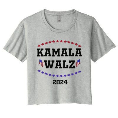 Kamala Waltz 2024Kamala Harris Tim Waltz 2024 Women's Crop Top Tee