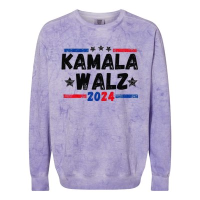 Kamala Walz 2024 For Brighter Tomorrow Colorblast Crewneck Sweatshirt