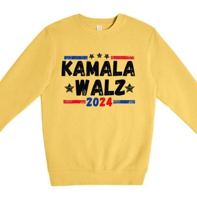 Kamala Walz 2024 For Brighter Tomorrow Premium Crewneck Sweatshirt