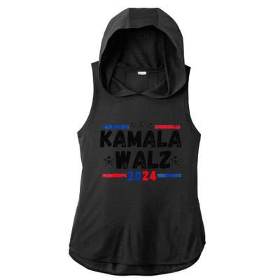 Kamala Walz 2024 For Brighter Tomorrow Ladies PosiCharge Tri-Blend Wicking Draft Hoodie Tank