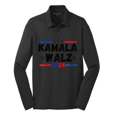 Kamala Walz 2024 For Brighter Tomorrow Silk Touch Performance Long Sleeve Polo